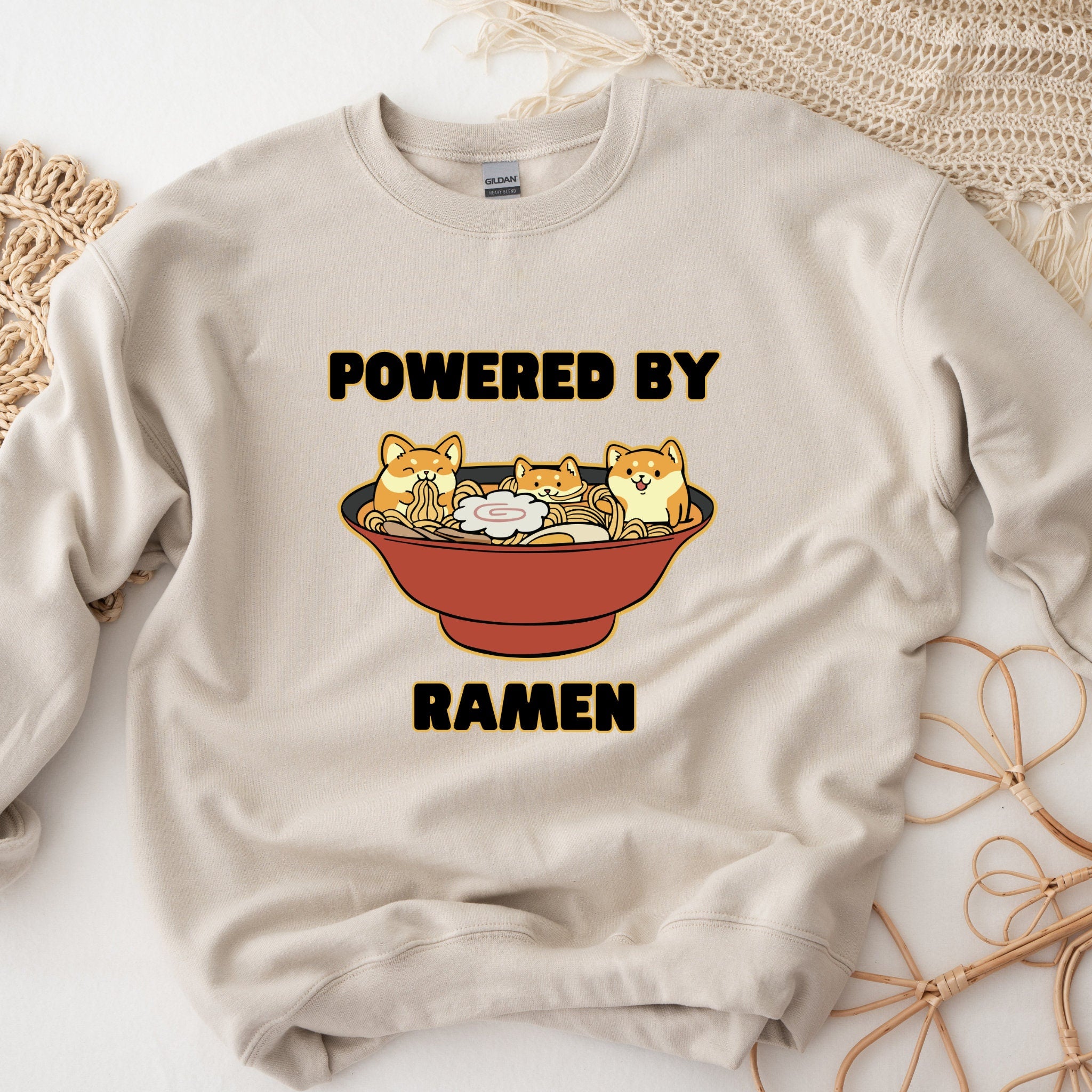 Powered by Ramen Shiba Inu Ramen Bowl Sweatshirt
