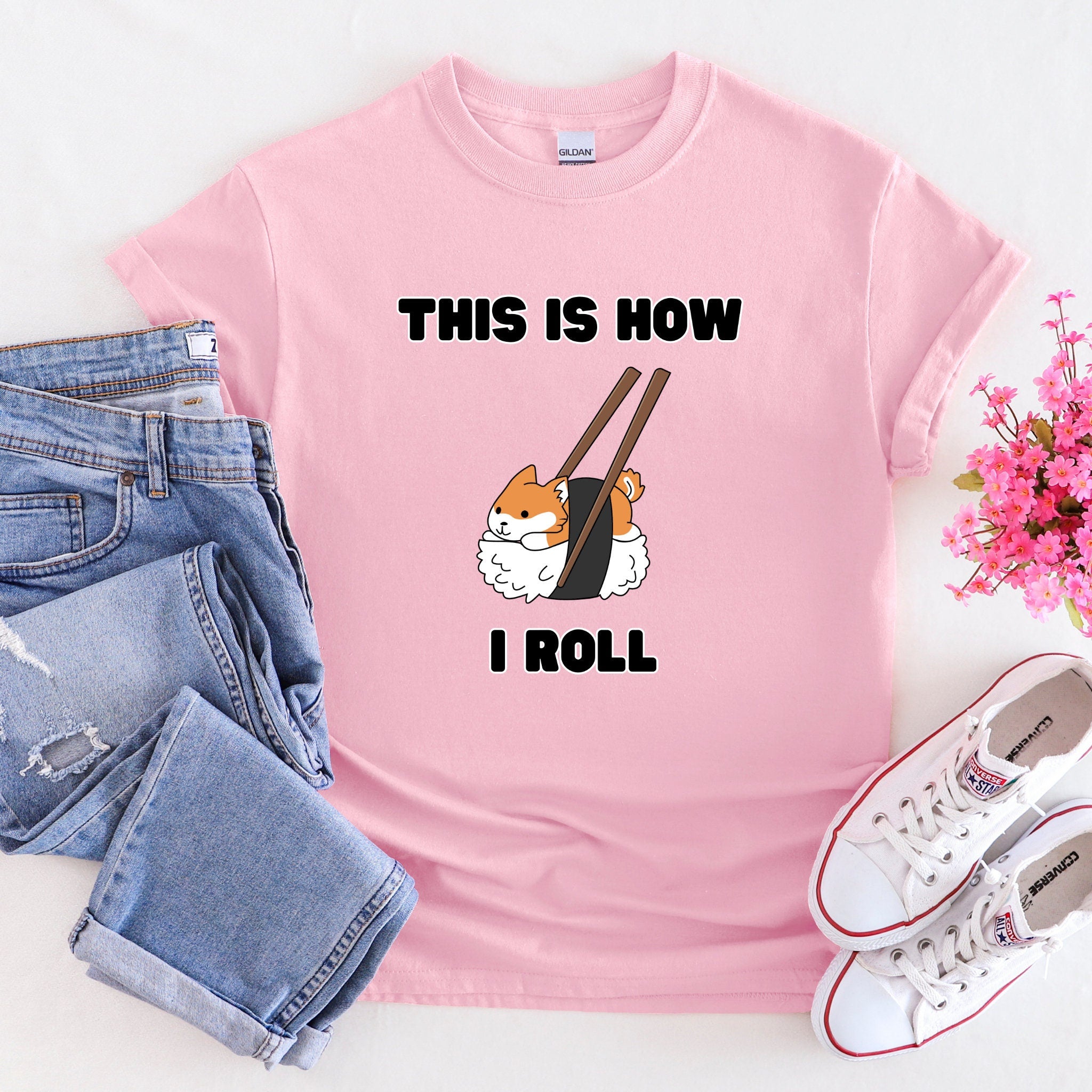 "This is How I Roll" Sushi Shiba Inu T-Shirt