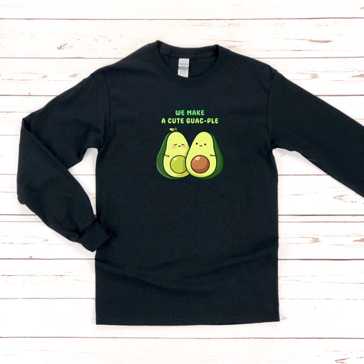 a black shirt with two avocados on it