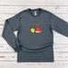 a gray shirt with a watermelon and a slice of watermelon on