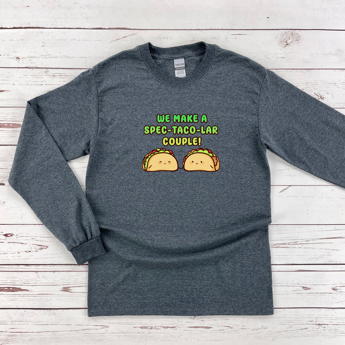 a long sleeve shirt with two tacos on it