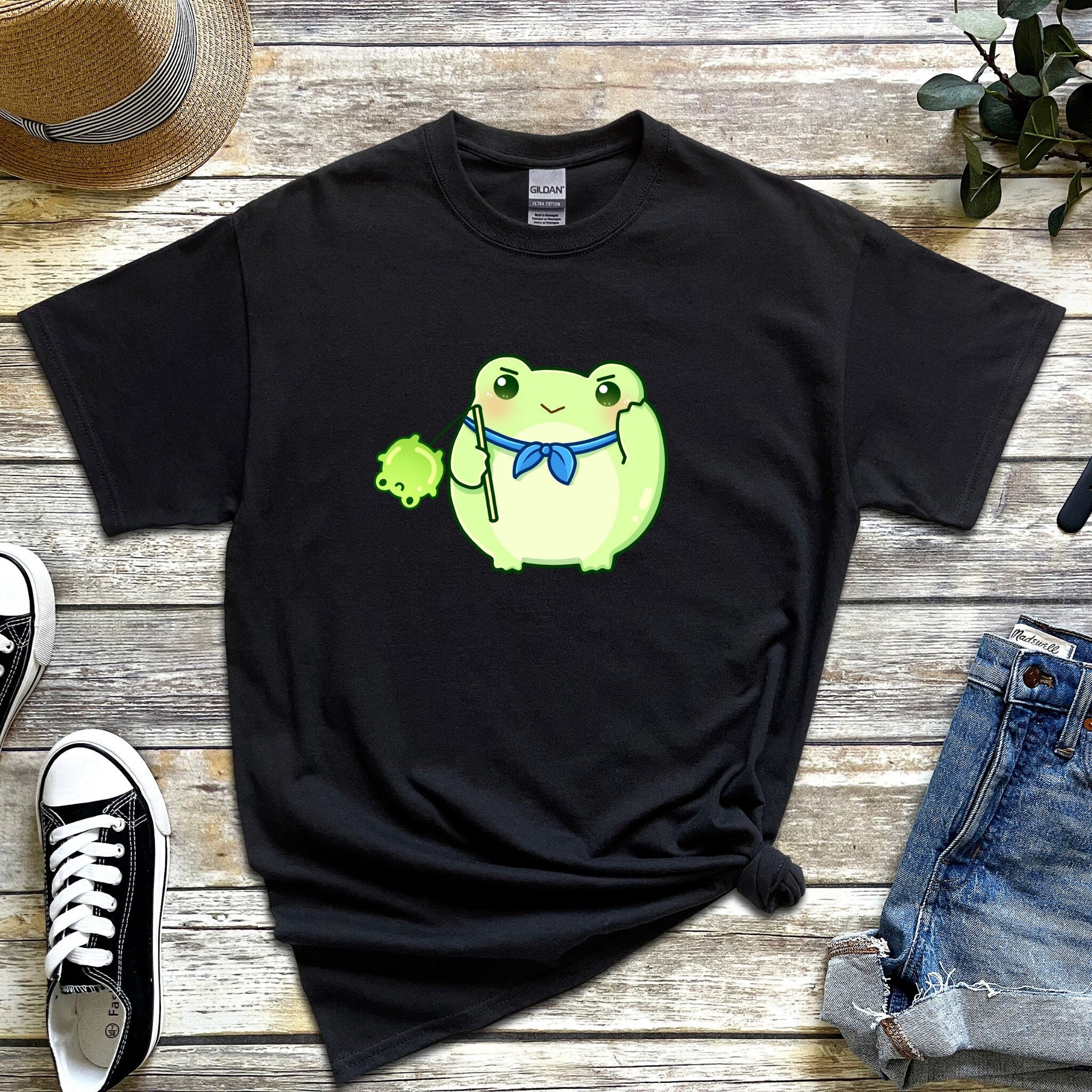 Light Green Saluting Frog Long Sleeve Shirt