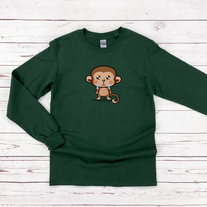 a green shirt with a monkey on it