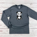 a long sleeved shirt with a panda bear on it