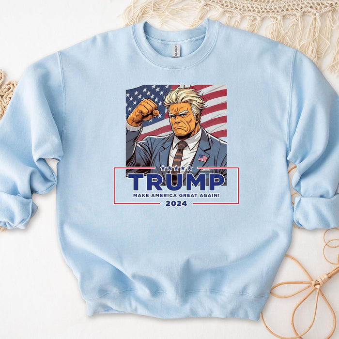 Anime Donald Trump Failed Assassination Attempt Sweatshirt