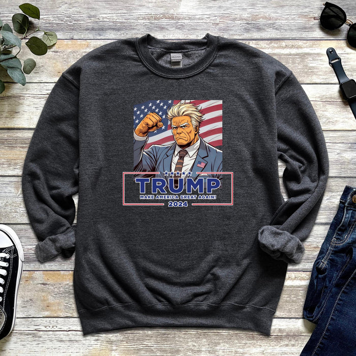 Anime Donald Trump Failed Assassination Attempt Sweatshirt