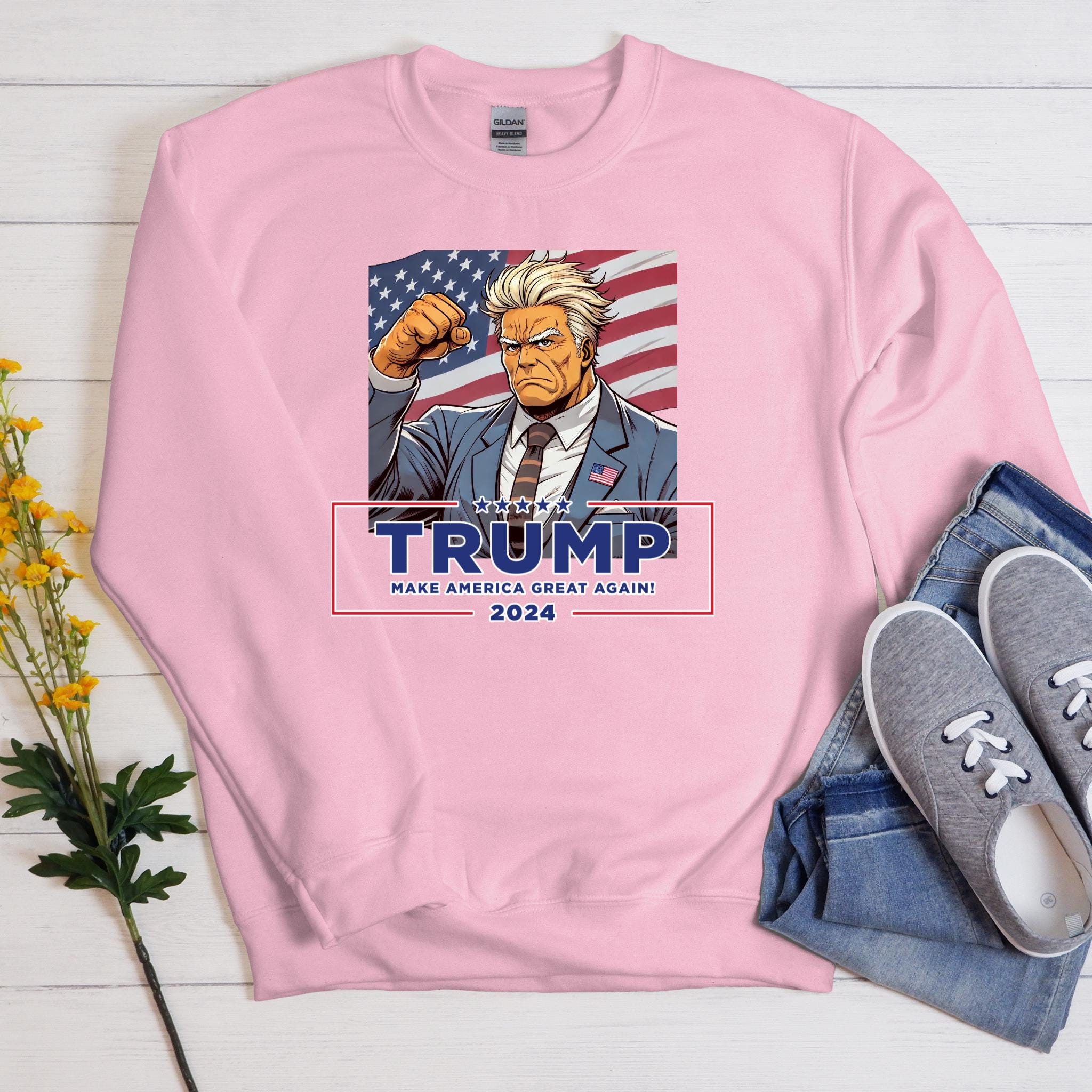 Anime Donald Trump Failed Assassination Attempt Sweatshirt