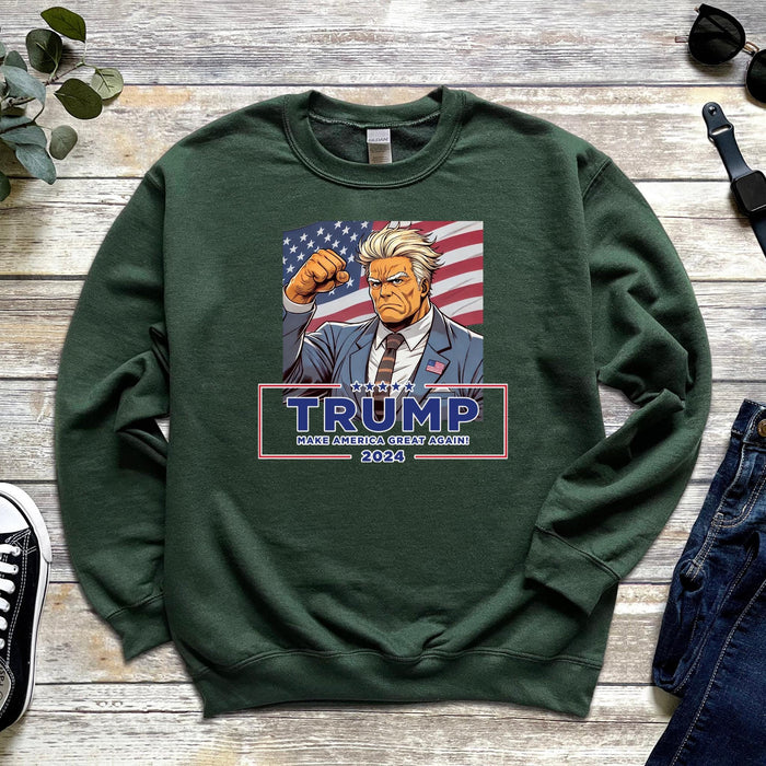 Anime Donald Trump Failed Assassination Attempt Sweatshirt