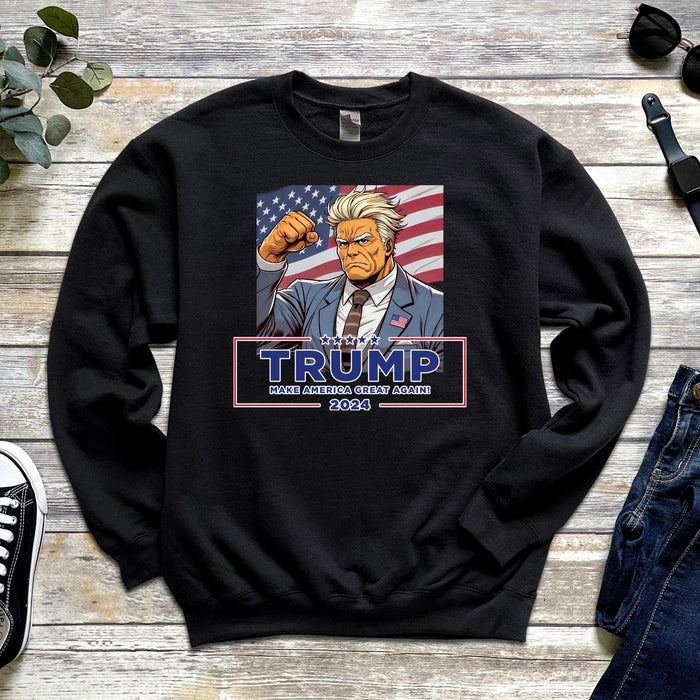Anime Donald Trump Failed Assassination Attempt Sweatshirt