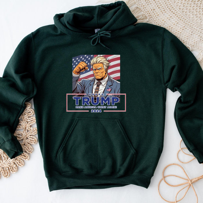 Anime Donald Trump Failed Assassination Attempt Hoodie