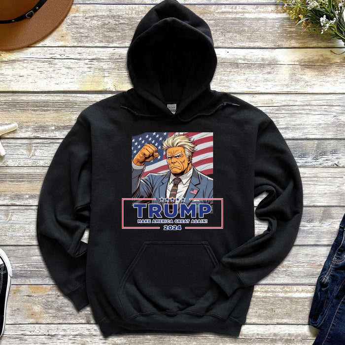 Anime Donald Trump Failed Assassination Attempt Hoodie
