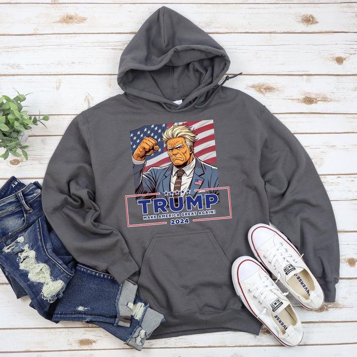 Anime Donald Trump Failed Assassination Attempt Hoodie