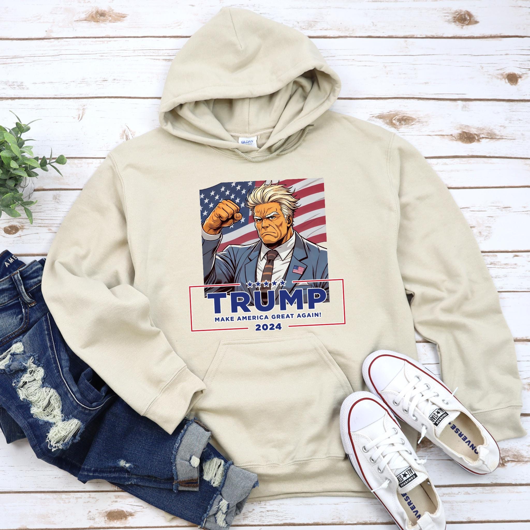 Anime Donald Trump Failed Assassination Attempt Hoodie
