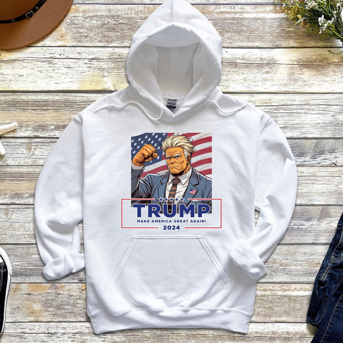 Anime Donald Trump Failed Assassination Attempt Hoodie