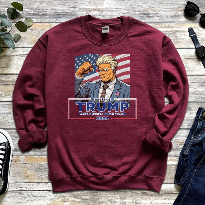 Anime Donald Trump Failed Assassination Attempt Sweatshirt