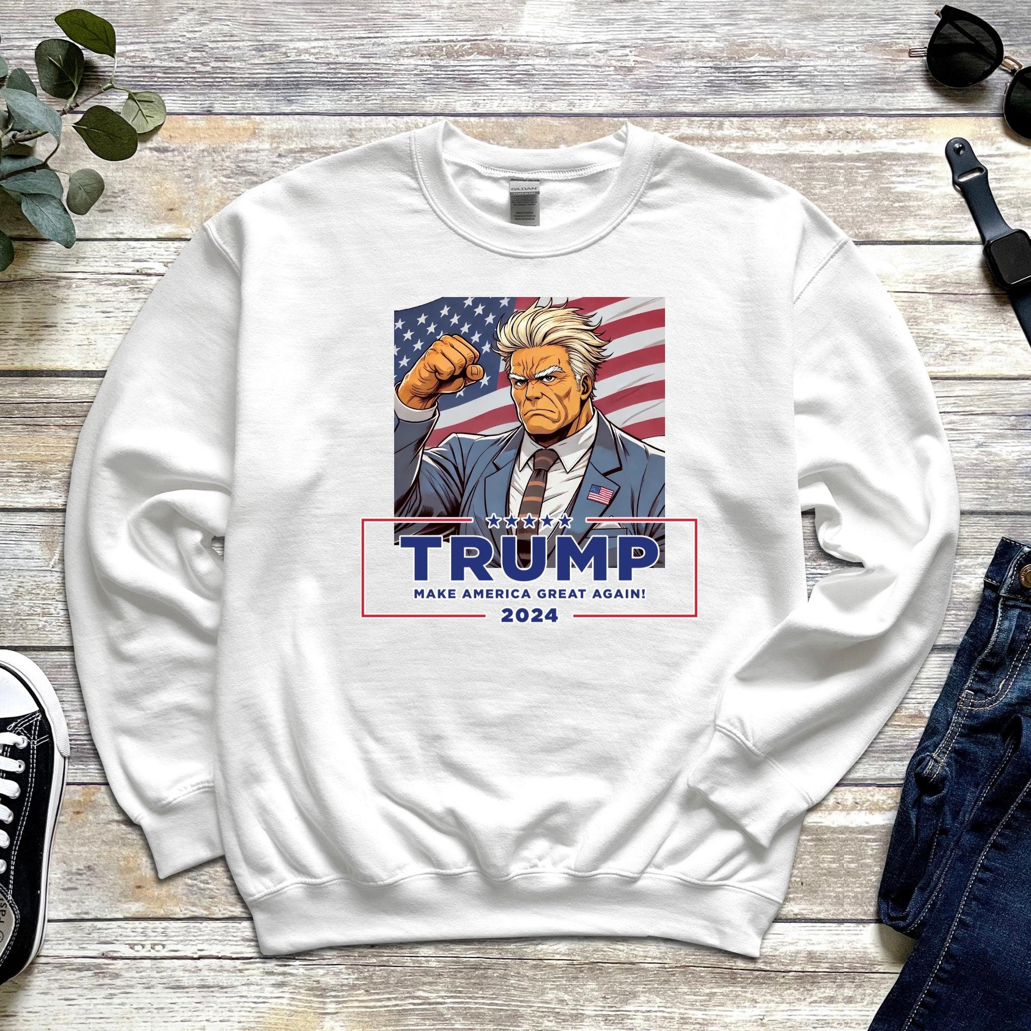 Anime Donald Trump Failed Assassination Attempt Sweatshirt