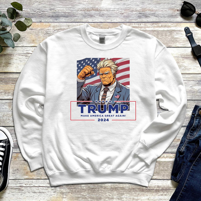 Anime Donald Trump Failed Assassination Attempt Sweatshirt