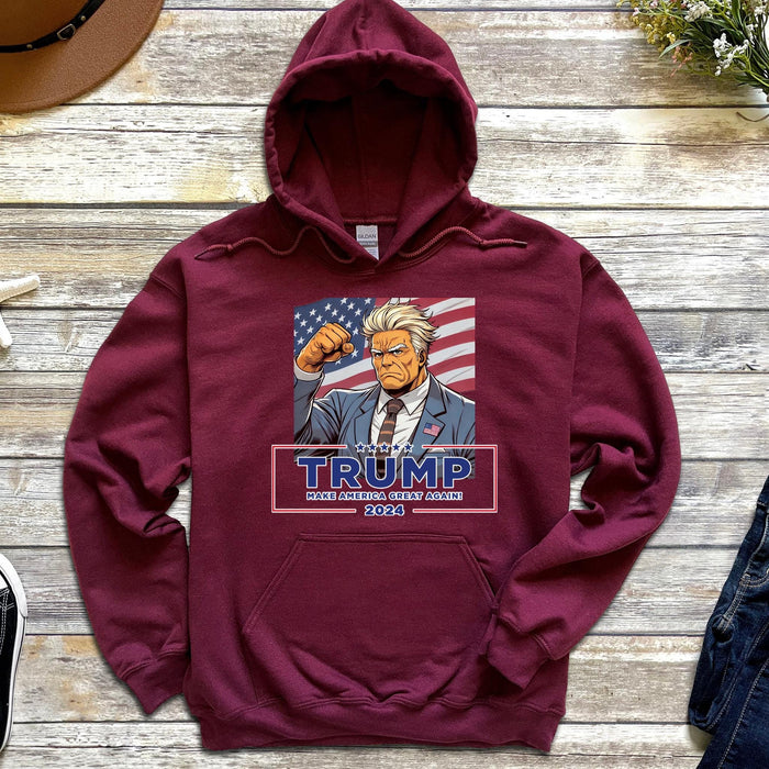 Anime Donald Trump Failed Assassination Attempt Hoodie