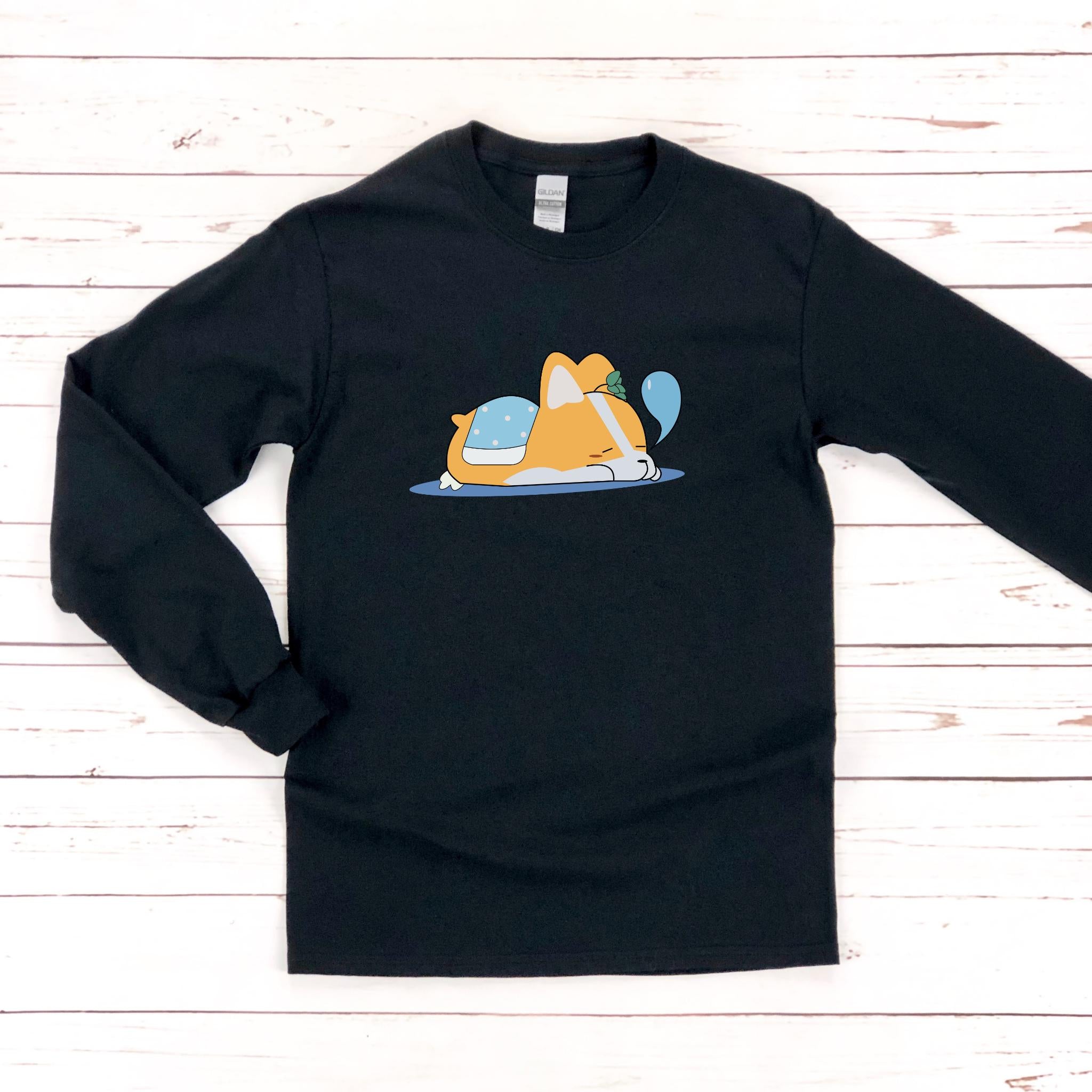 Snoozing Puppy Long Sleeve Shirt