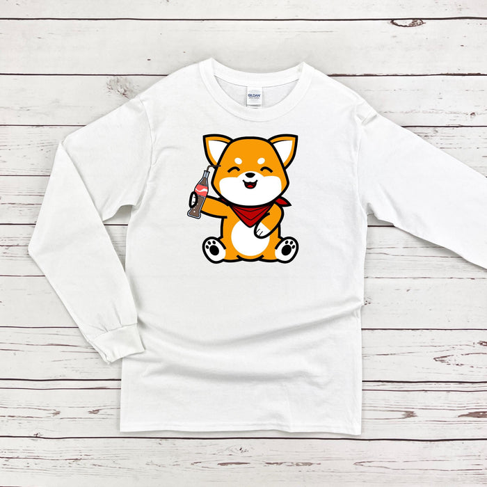 a white shirt with a picture of a dog on it