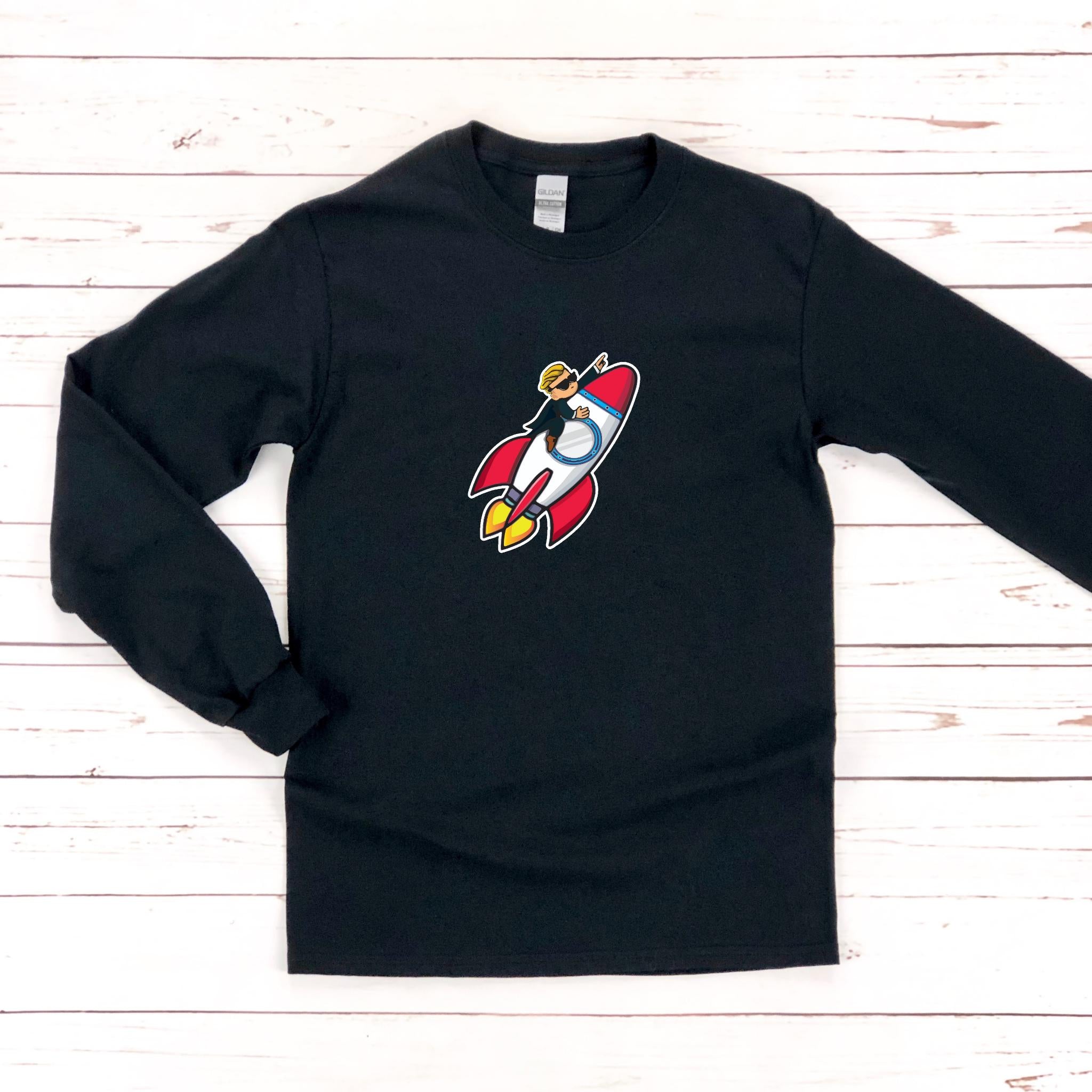 Doge Coin to the Moon Long Sleeve Shirt