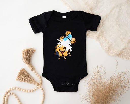 a black bodysuit with a picture of a cartoon character on it