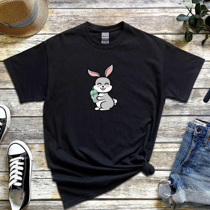 Bunny Rabbit Drinking Boba T-Shirt