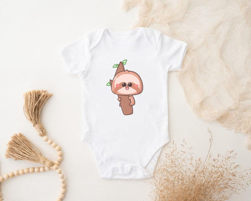 a baby bodysuit with a slotty on it