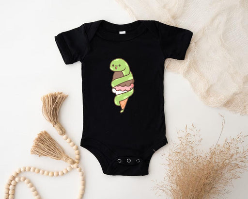 a baby bodysuit with an ice cream cone on it