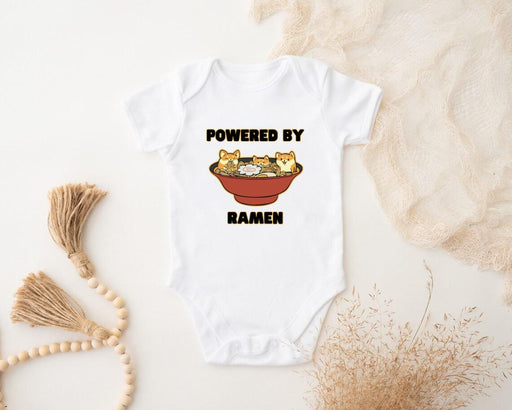 a baby bodysuit with a picture of two hamsters in a bowl