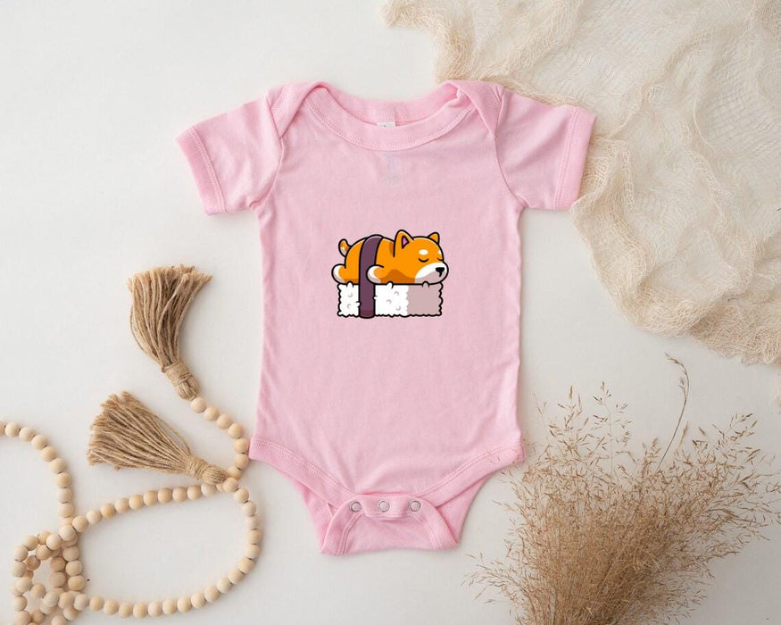 a baby bodysuit with a picture of a cat on it