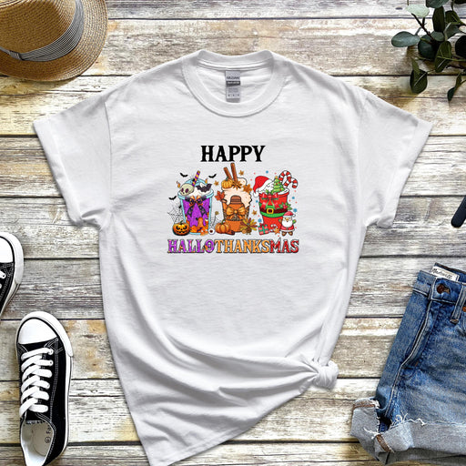 a white t - shirt with the words happy rad tandermas on it