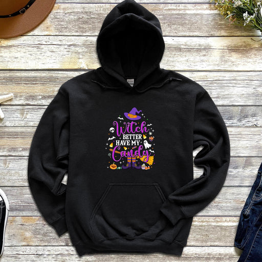 a black hoodie that says witch is better than a crazy girl