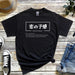 a black tshirt with japanese characters on it