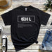 a black t - shirt with the words nemwah written in japanese