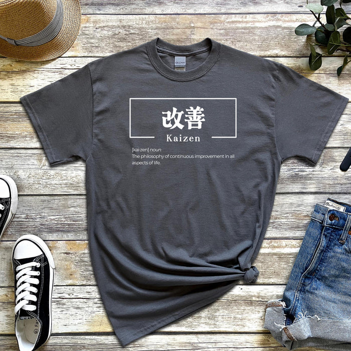 a t - shirt that says kazen on it next to a pair of jeans