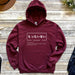 a maroon hoodie with japanese writing on it