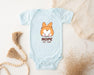 a baby bodysuit with a cartoon fox saying nope not today