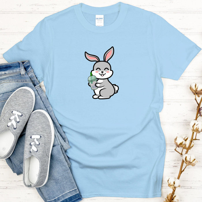 Bunny Rabbit Drinking Boba T-Shirt
