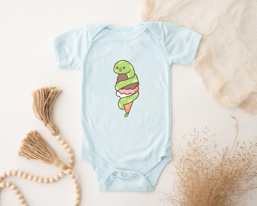 a baby bodysuit with an ice cream cone on it