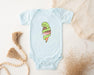 a baby bodysuit with an ice cream cone on it
