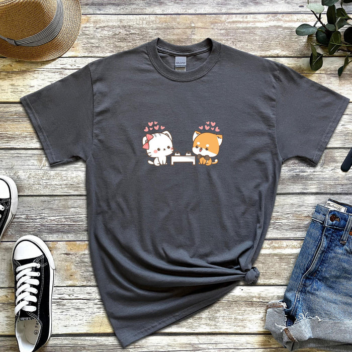Cat and Dog Sushi Date T-Shirt