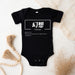 a baby bodysuit with chinese writing on it