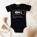 a baby bodysuit with the name nemawash on it
