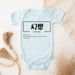 a baby bodysuit with chinese writing on it