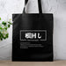 a black shopping bag with the words nemawash on it