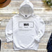 a white hoodie with chinese characters on it