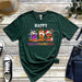 a t - shirt with the words happy halloween on it