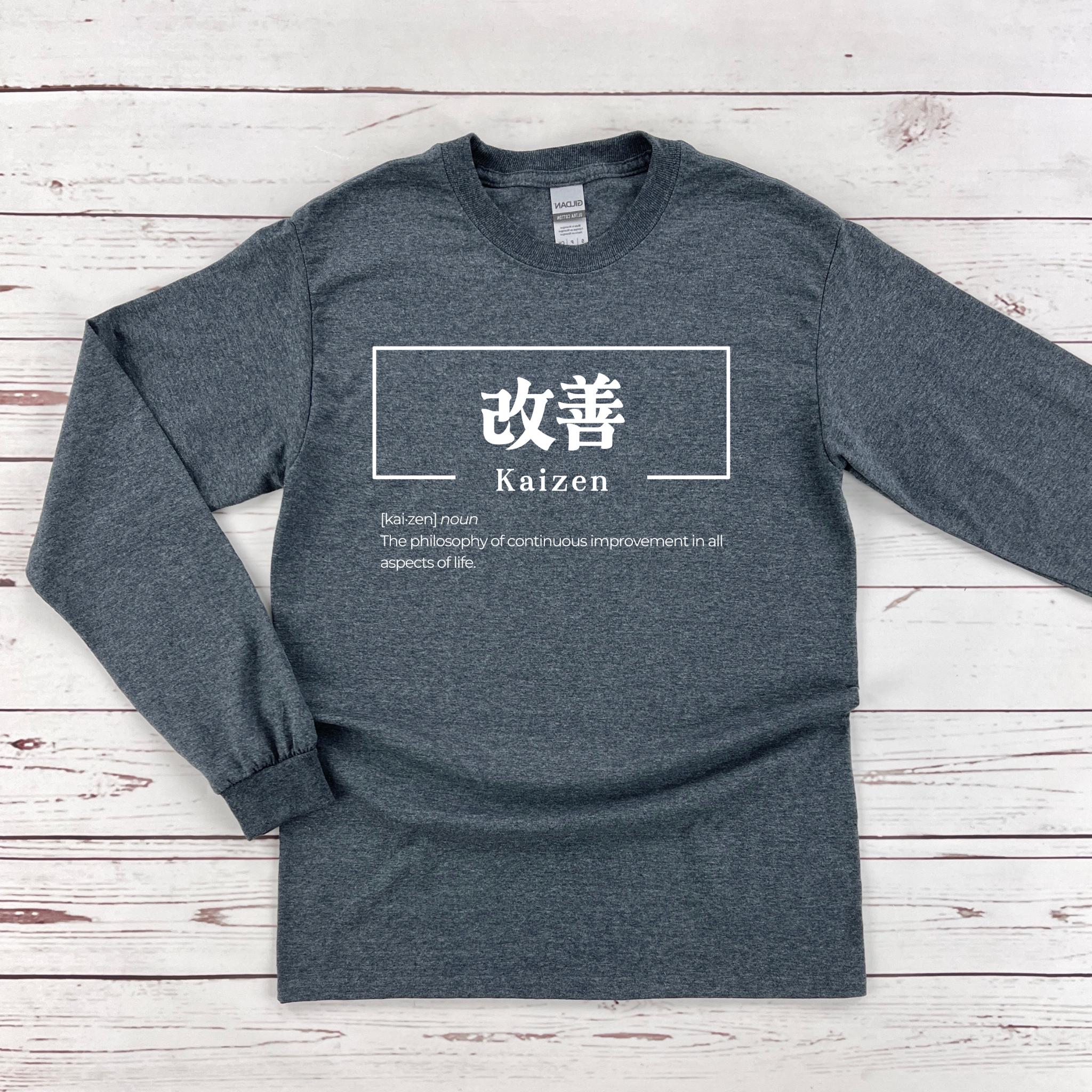 a long sleeve shirt with a japanese symbol on it