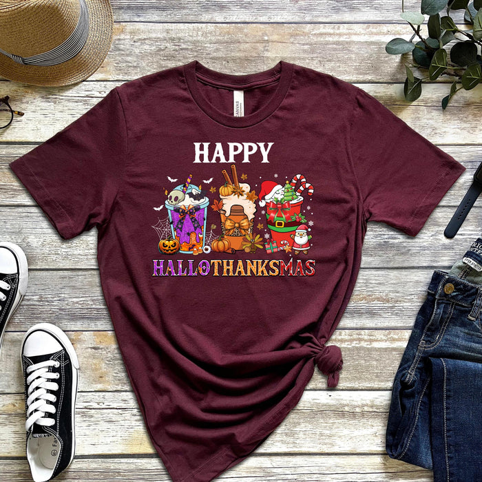 a t - shirt with the words happy hall of thanks on it